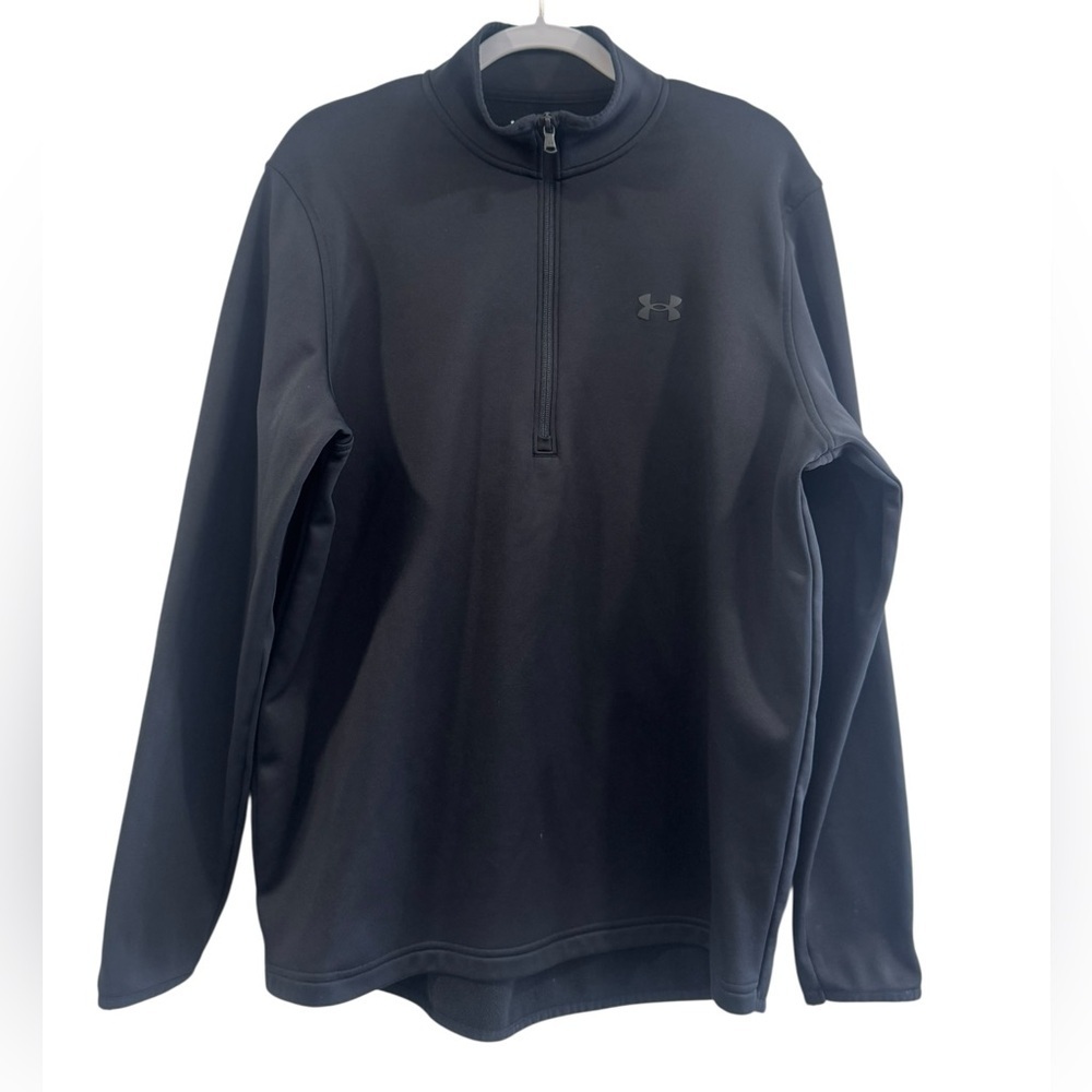Under Armour Men's Black Performance Pullover Half Zip Up Cold Gear Large